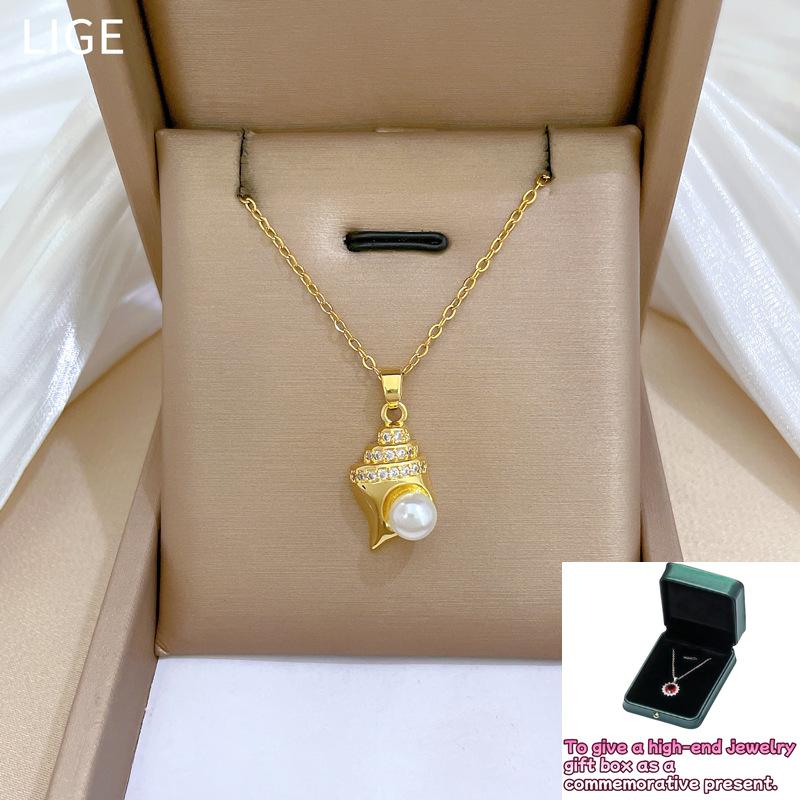 Conch Pearl Full Diamond Light Luxury Temperament Gorgeous Full Diamond Necklace Women s Versatile Clavicle Chain
Conch Pearl Full Diamond Light Luxury Temperament Gorgeous Full Diamond Necklace Women s Versatile Clavicle Chain