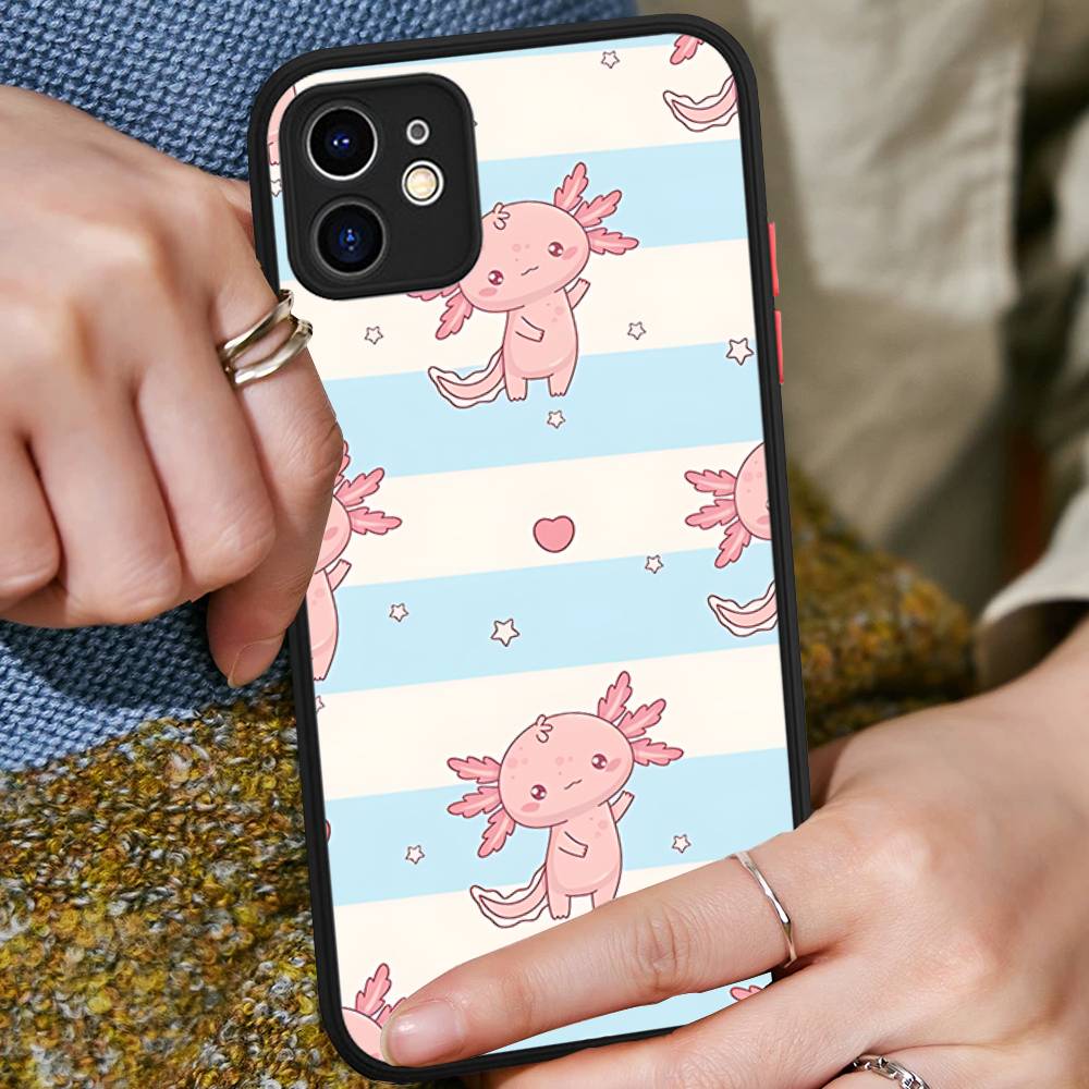Cartoon Axolotl Cute For IPhone 16 15 14 13 12 11 Pro Max X XS MAX Plus Translucent Black Phone Cover iphone 12pro max
Cartoon Axolotl Cute For IPhone 16 15 14 13 12 11 Pro Max X XS MAX Plus Translucent Black Phone Cover iphone 12pro max