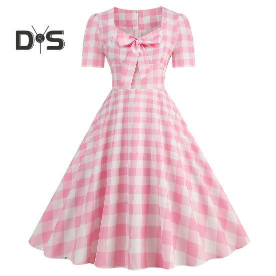 Элегантное женское платье с принтом и квадратным вырезом с бантом на груди. Милое стильное повседневное вечернее платье с короткими рукавами. Тонкое платье с узкой талией. Женская летняя одежда. M розовый/белый
Элегантное женское платье с принтом и квадратным вырезом с бантом на груди. Милое стильное повседневное вечернее платье с короткими рукавами. Тонкое платье с узкой талией. Женская летняя одежда. M розовый/белый