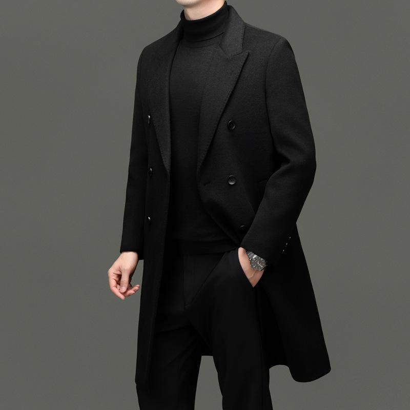 Двубортное шерстяное пальто мужское шерстяное с воротником средней длины подкладка из меха кролика зимнее пальто ветровка из утолщенной шерсти 195
Двубортное шерстяное пальто мужское шерстяное с воротником средней длины подкладка из меха кролика зимнее пальто ветровка из утолщенной шерсти 195