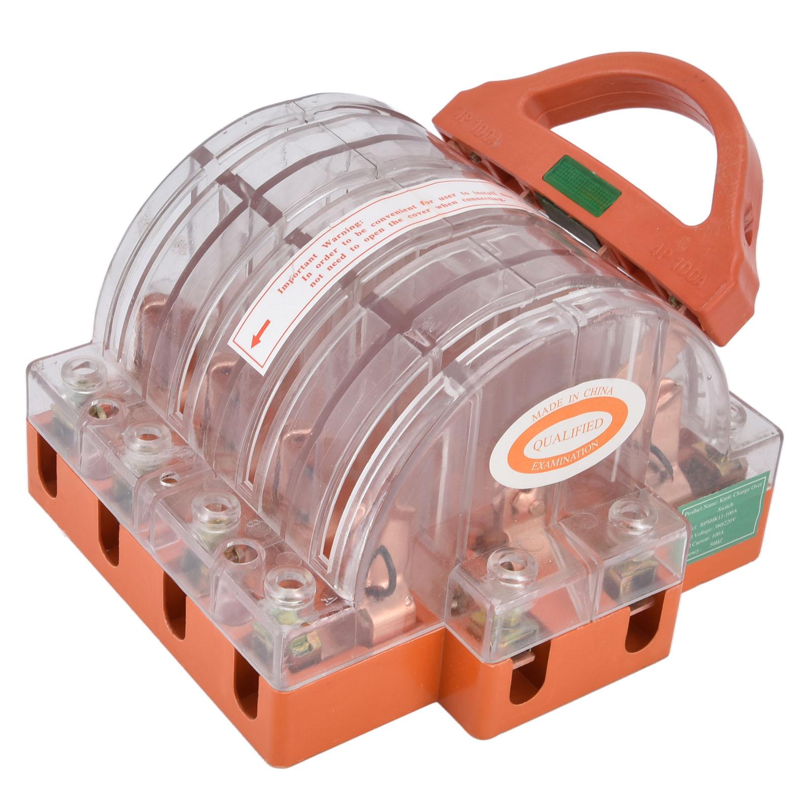 Knife Safety Switch AC380V 100A 4 Pole Double Throw Transparent Shell LED Indicators Disconnect
Knife Safety Switch AC380V 100A 4 Pole Double Throw Transparent Shell LED Indicators Disconnect
