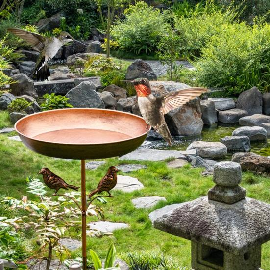 Yousheng Metal Bird Bath 12 Bird Feeder Bowl with Stake Outdoor Rust-Proof Retro Bird Bath Attract Birds for Garden Yard Lawn Decor
Yousheng Metal Bird Bath 12 Bird Feeder Bowl with Stake Outdoor Rust-Proof Retro Bird Bath Attract Birds for Garden Yard Lawn Decor