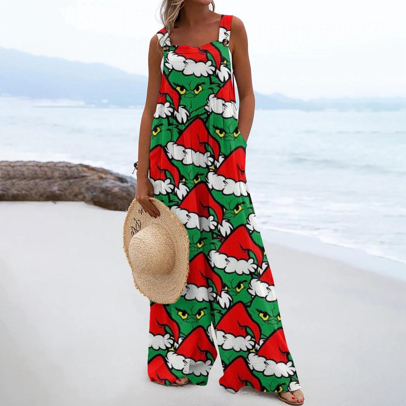 Широкі комбінезони для жінок. Повсякденний вільний комбінезон без рукавів із принтом і ґудзиками. Довгі брючні комбінезони з кишенями XXL
Широкі комбінезони для жінок. Повсякденний вільний комбінезон без рукавів із принтом і ґудзиками. Довгі брючні комбінезони з кишенями XXL