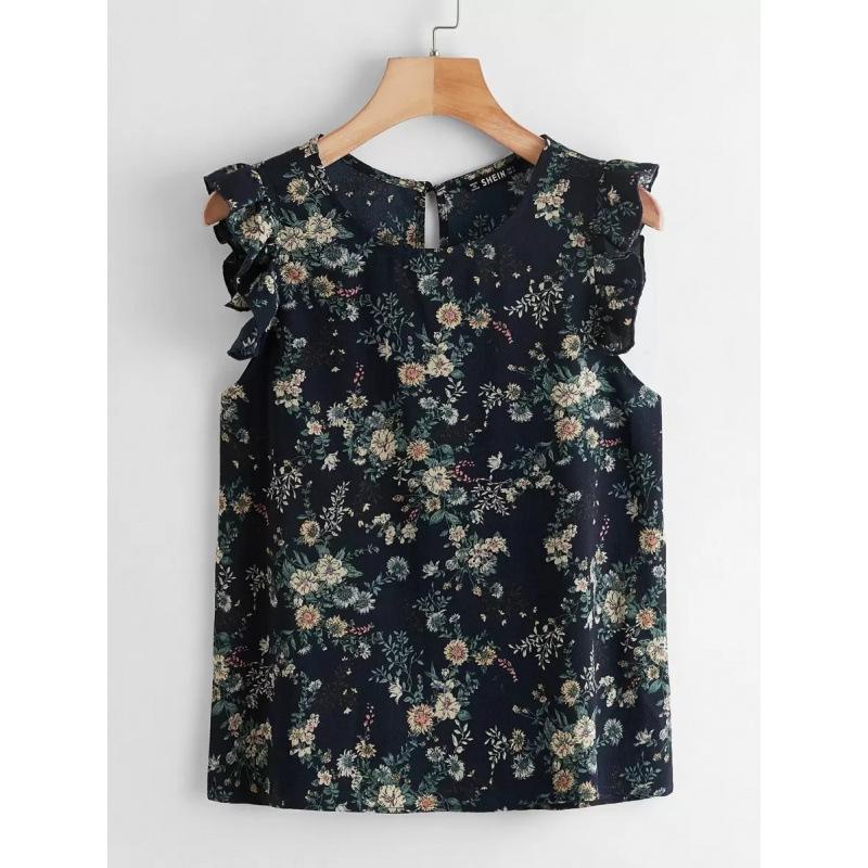 Women s Floral Ruffle Pastoral Top M темно-синий
Women s Floral Ruffle Pastoral Top M темно-синий