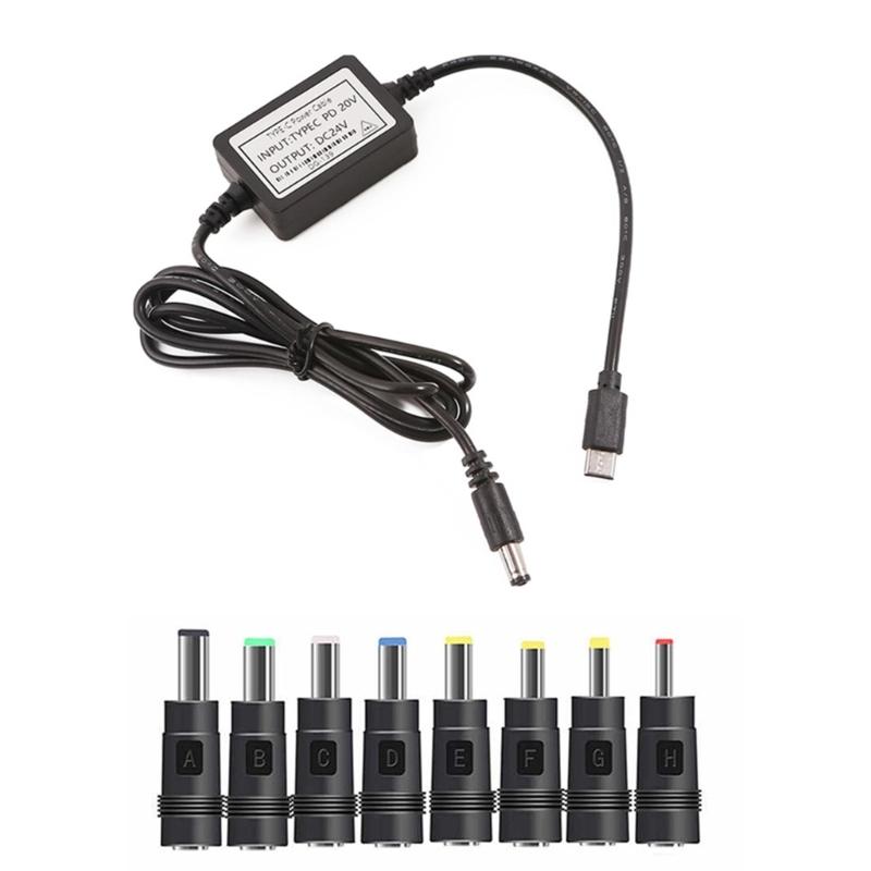 Type C to DC24V Power Cable Variety Connectors PD20V to 24V for Router Mini Fan Speakers and More Devices Charging Cord
Type C to DC24V Power Cable Variety Connectors PD20V to 24V for Router Mini Fan Speakers and More Devices Charging Cord