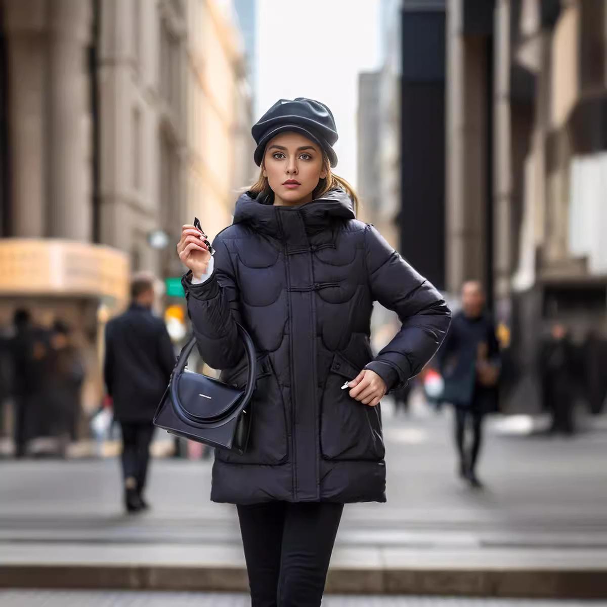 Women s medium and long hooded casual solid color temperament simple jacket cotton-padded jacket thickened jacket cotton-padded jacket L чёрный
Women s medium and long hooded casual solid color temperament simple jacket cotton-padded jacket thickened jacket cotton-padded jacket L чёрный