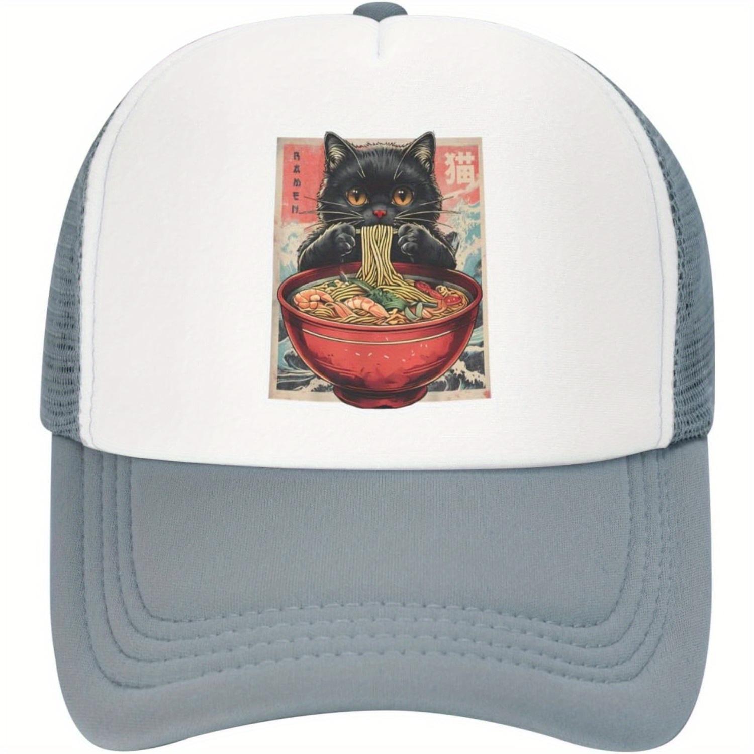 Black Cat Eating Ramen Noodle Japanese Style Trucker Hat Yellow White Mesh Cap Casual Anime Fans One Size
Black Cat Eating Ramen Noodle Japanese Style Trucker Hat Yellow White Mesh Cap Casual Anime Fans One Size
