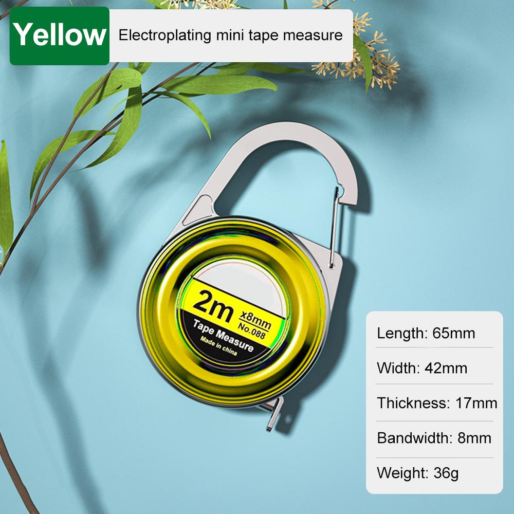 2M Portable Small Tape Measure SK5 Steel Ruler with Electroplated ABS Shell High Quality Daily Measuring Tool жовтий
2M Portable Small Tape Measure SK5 Steel Ruler with Electroplated ABS Shell High Quality Daily Measuring Tool жовтий