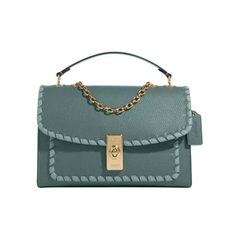 COACH handbag Lane 26 Turnlock closure center zip compartment Refined pebbled leather with smooth leather Hand-held crossbody shoulder bag Medium зелений
COACH handbag Lane 26 Turnlock closure center zip compartment Refined pebbled leather with smooth leather Hand-held crossbody shoulder bag Medium зелений