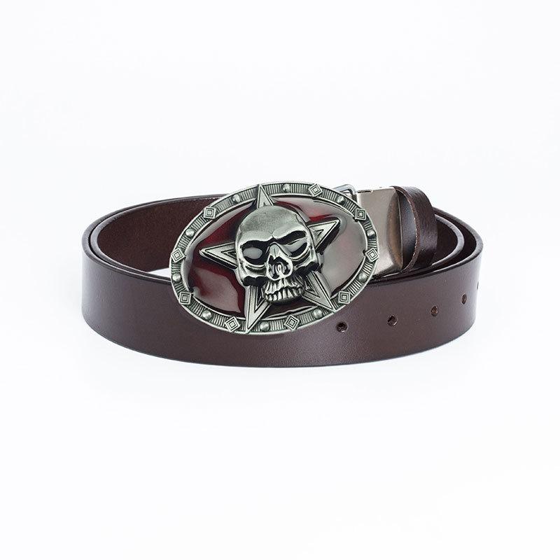 Ретро пояс Череп Пентаграмма Модный тренд Личность Молодежный пояс Пояс из коровьей кожи 130cm
Ретро пояс Череп Пентаграмма Модный тренд Личность Молодежный пояс Пояс из коровьей кожи 130cm