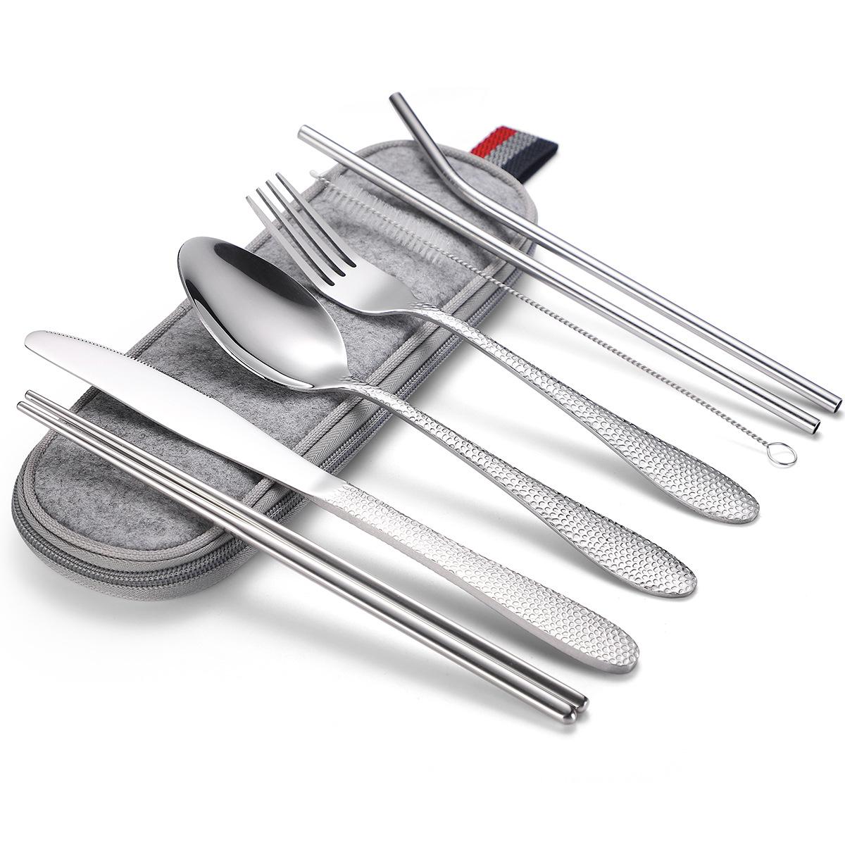 Портативная посуда из нержавеющей стали Товары для отдыха на природе Ножи Вилки Ложки Палочки для еды Соломинки серебряный
Портативная посуда из нержавеющей стали Товары для отдыха на природе Ножи Вилки Ложки Палочки для еды Соломинки серебряный