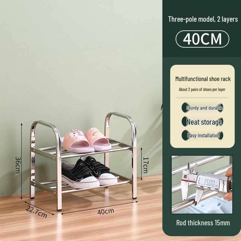 Stainless Steel Multi-layer Shoe Rack, Space-Saving Floor-Standing Shelf for Home and Dormitory Entrance.
Stainless Steel Multi-layer Shoe Rack, Space-Saving Floor-Standing Shelf for Home and Dormitory Entrance.