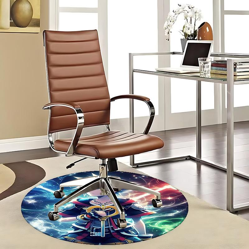 1pc Kingdom Hearts Sora Keyblade Round Carpet Anime Design Office Chair Mat, Non Slip Rug for Home Decor, Gift, Office, Living Room, Bedroom 80cm
1pc Kingdom Hearts Sora Keyblade Round Carpet Anime Design Office Chair Mat, Non Slip Rug for Home Decor, Gift, Office, Living Room, Bedroom 80cm