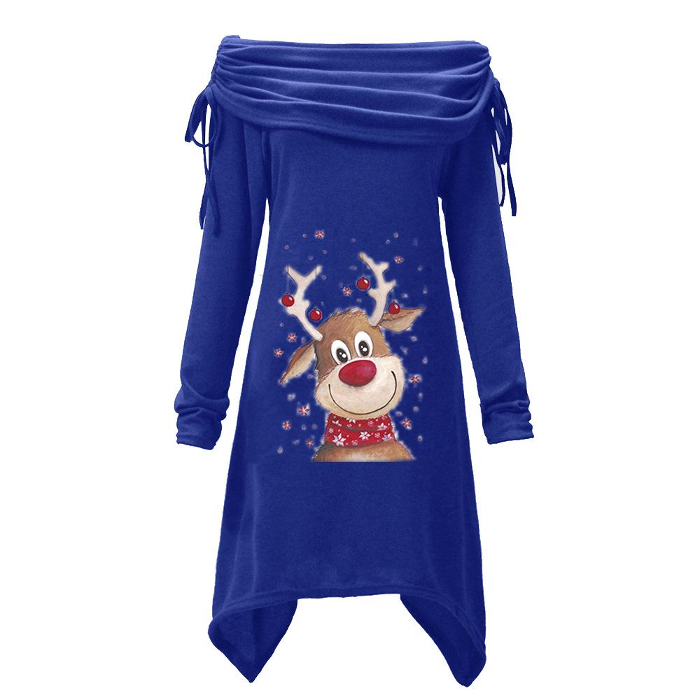 Women s Large Size Long Sleeve Christmas Elk Print Pleated Collar Pleated Irregular Long Tunic XXXL синій
Women s Large Size Long Sleeve Christmas Elk Print Pleated Collar Pleated Irregular Long Tunic XXXL синій