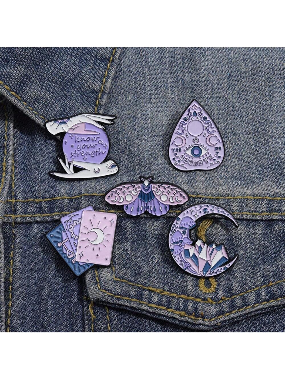 5 pieces of children s purple creative color crystal moon butterfly tarot alloy brooches for daily wear,bags,accessories, badges
5 pieces of children s purple creative color crystal moon butterfly tarot alloy brooches for daily wear,bags,accessories, badges