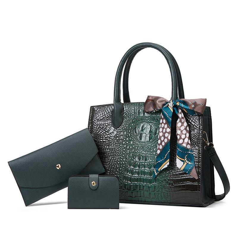 Fashion Crocodile Pattern Women S Bag, Mother And Child Bag, Tide Three-Piece Set, Handbag, Shoulder Messenger Bag, Women S Bag. зелений
Fashion Crocodile Pattern Women S Bag, Mother And Child Bag, Tide Three-Piece Set, Handbag, Shoulder Messenger Bag, Women S Bag. зелений