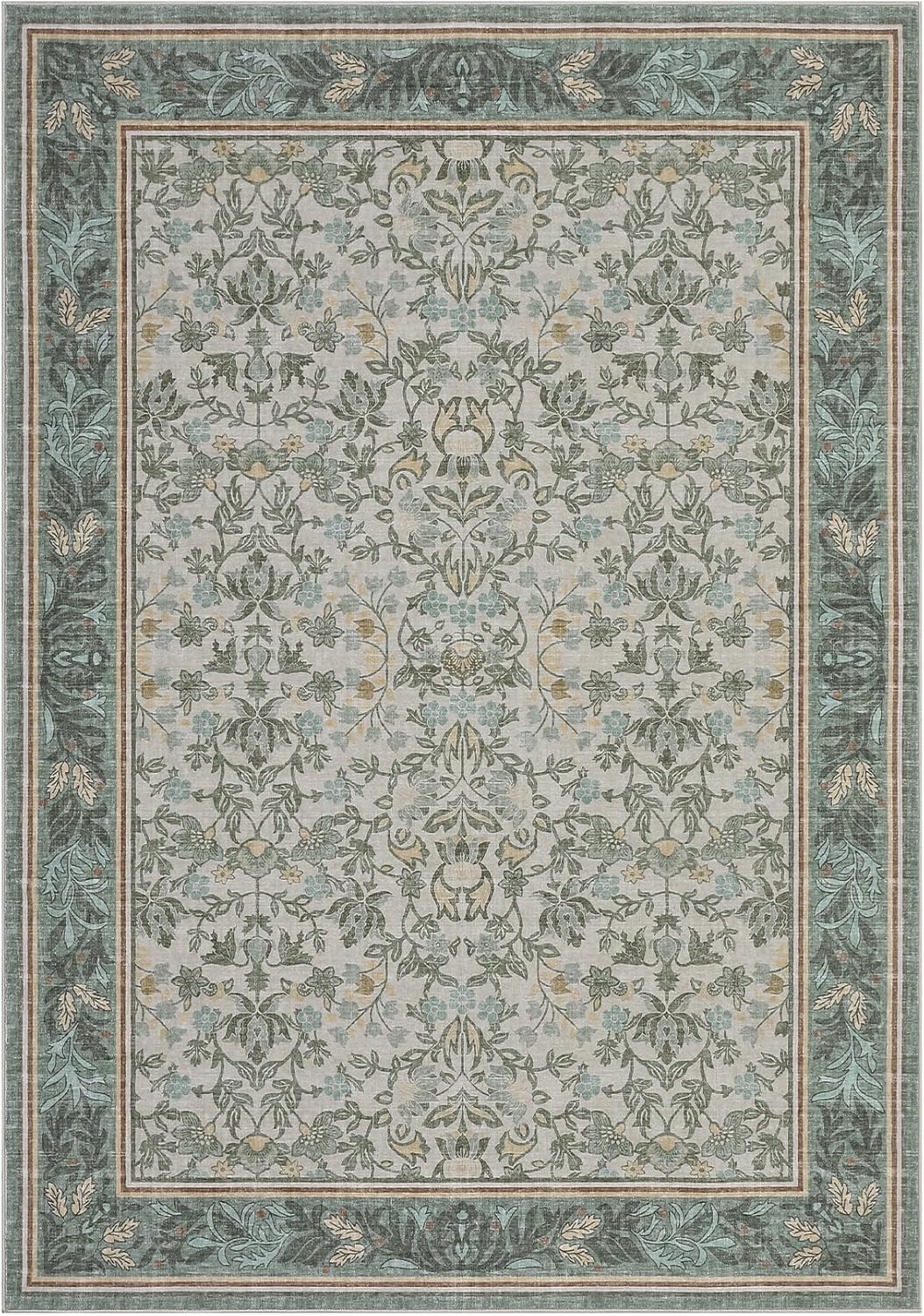 French Cottage Area Rug Boho Green Floral Carpet Washable Nordic Floormat for Yoga Meditation Kids Play Living Room Retro Luxury 40x60CM
French Cottage Area Rug Boho Green Floral Carpet Washable Nordic Floormat for Yoga Meditation Kids Play Living Room Retro Luxury 40x60CM