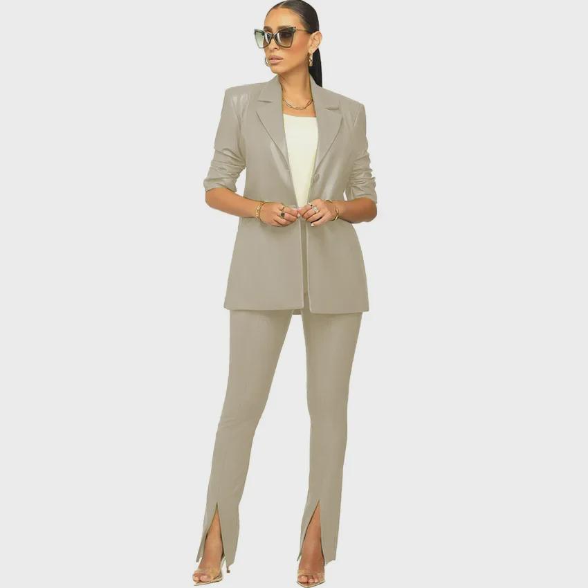 Женский костюм WISH из искусственной кожи с узкими лацканами — коллекция осень/зима 2022 г. XXL
Женский костюм WISH из искусственной кожи с узкими лацканами — коллекция осень/зима 2022 г. XXL