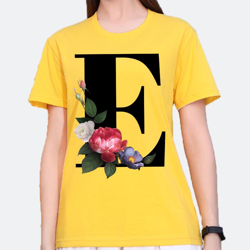 Large Size Yellow T-shirt for Men And Women with Black Fashion Trend Print of Flowers 26 English Letters Casual Short Sleeve Top 5XL
Large Size Yellow T-shirt for Men And Women with Black Fashion Trend Print of Flowers 26 English Letters Casual Short Sleeve Top 5XL