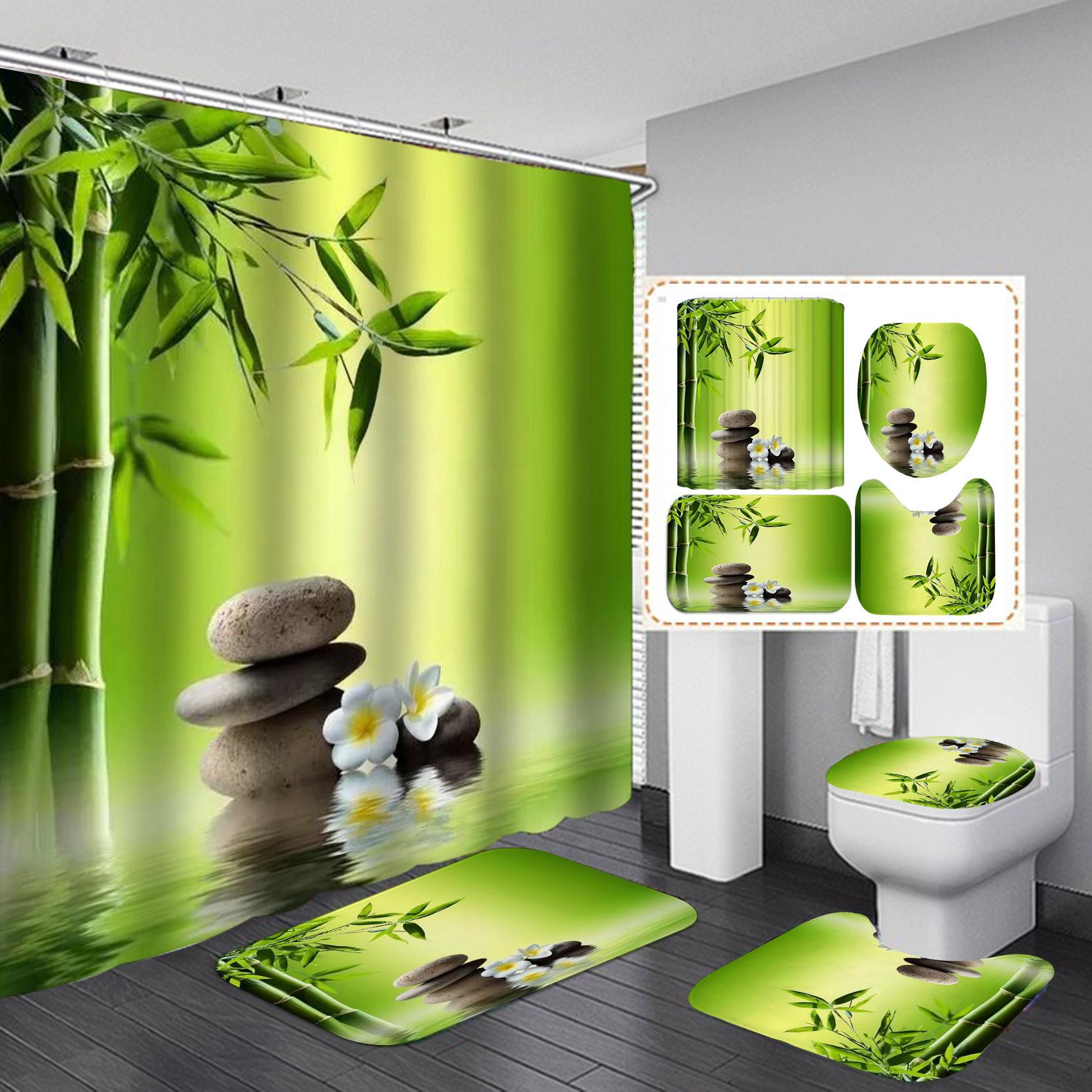 4 шт., наборы занавесок для душа Zen Green Bamboo Buddha Series для ванной комнаты, нескользящие коврики для ванной комнаты, крышка для унитаза, коврик для ванной
4 шт., наборы занавесок для душа Zen Green Bamboo Buddha Series для ванной комнаты, нескользящие коврики для ванной комнаты, крышка для унитаза, коврик для ванной