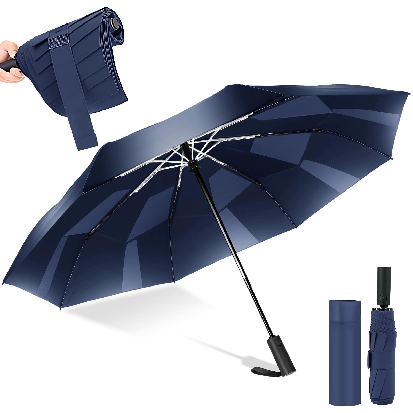 Folding Umbrella New Release Folds in 3 Seconds 8 Ribs Automatic Folding Umbrella Suitable for Heavy Rainy and Typhoons Unisex Durable Comes with Gift синій
Folding Umbrella New Release Folds in 3 Seconds 8 Ribs Automatic Folding Umbrella Suitable for Heavy Rainy and Typhoons Unisex Durable Comes with Gift синій