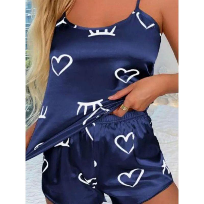 Strap Shorts Sleeveless Home Suit Set Suspender Shorts Sleeveless Home Wear Suit Navy Blue L
Strap Shorts Sleeveless Home Suit Set Suspender Shorts Sleeveless Home Wear Suit Navy Blue L