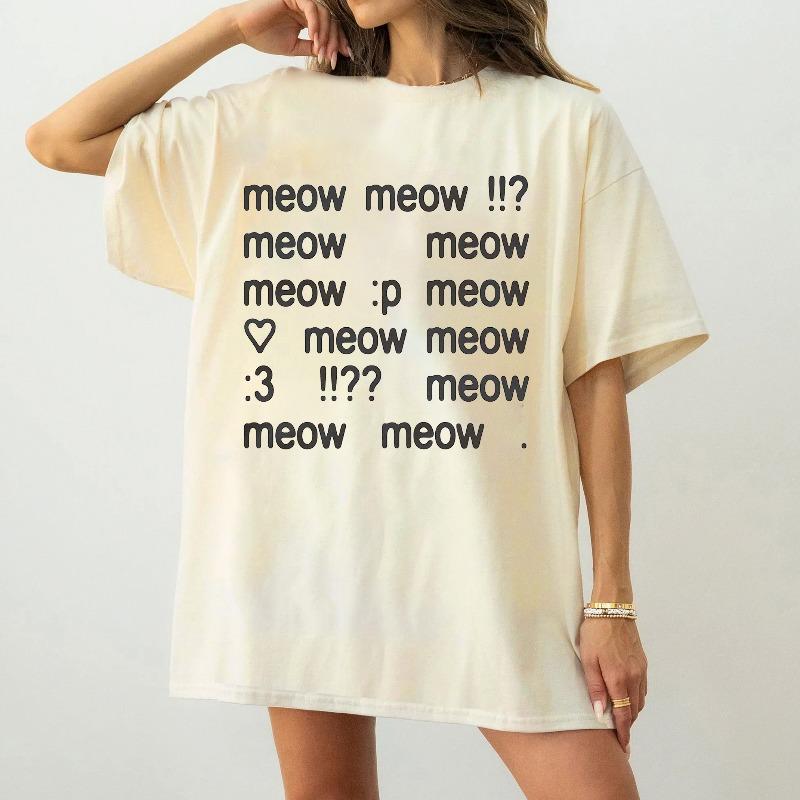 Streetwear Novelty Meow Y2K 2000s Emoticon 3 Tee Letter Meme T Shirt Women Unisex Tee Casual Oversized Unisex Summer Harajuku Top 4XL
Streetwear Novelty Meow Y2K 2000s Emoticon 3 Tee Letter Meme T Shirt Women Unisex Tee Casual Oversized Unisex Summer Harajuku Top 4XL