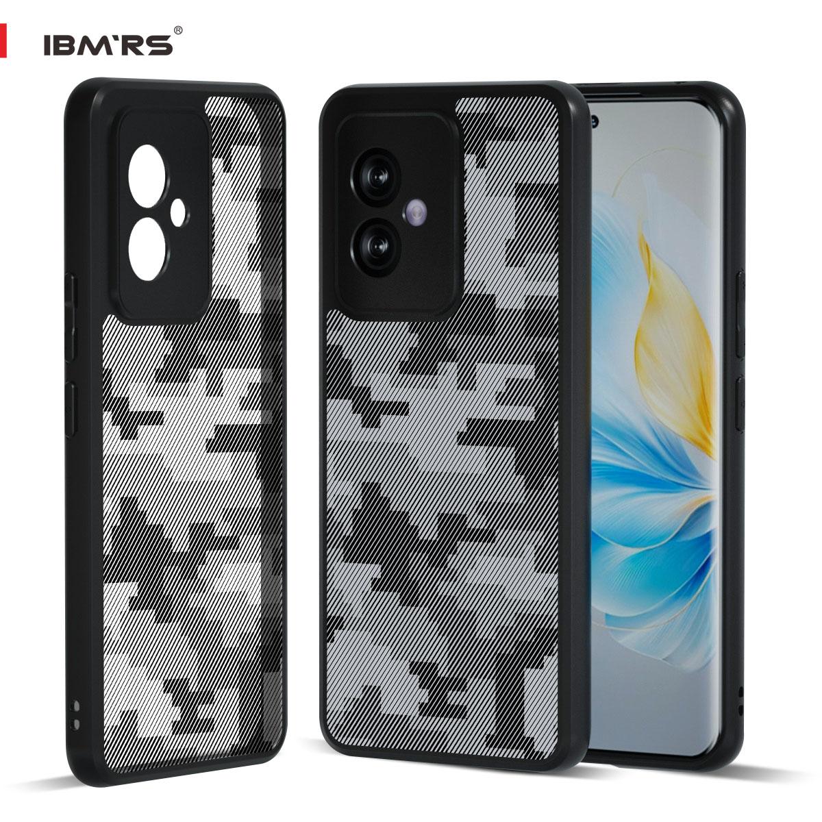(В комплекте ремешок на запястье)Оригинальная официальная подставка IBMRS для чехла Honor 100 (Защита от падений военного образца)Противоударный матовый полупрозрачный чехол для телефона, черный камуфляж