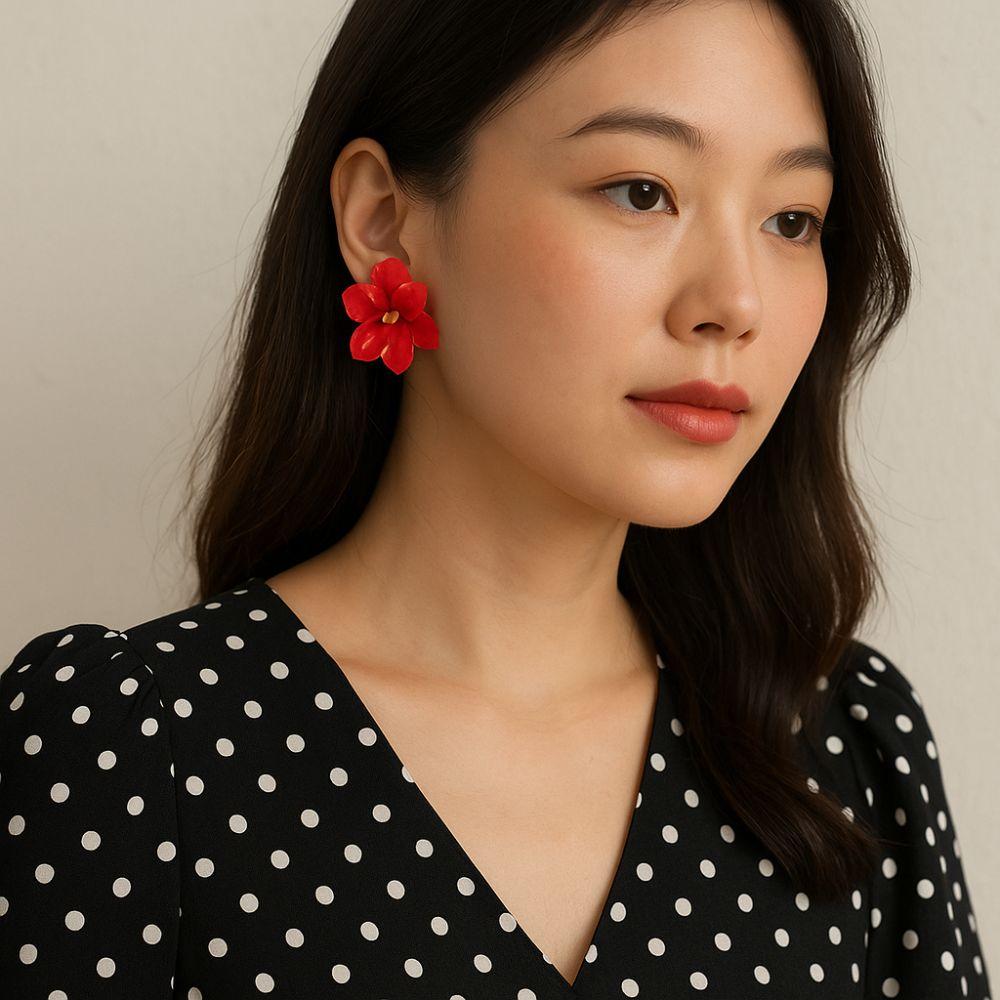 Bohemian Fabric Flower Earrings Fashion Temperament Flower Earrings Jewelry червоний
Bohemian Fabric Flower Earrings Fashion Temperament Flower Earrings Jewelry червоний