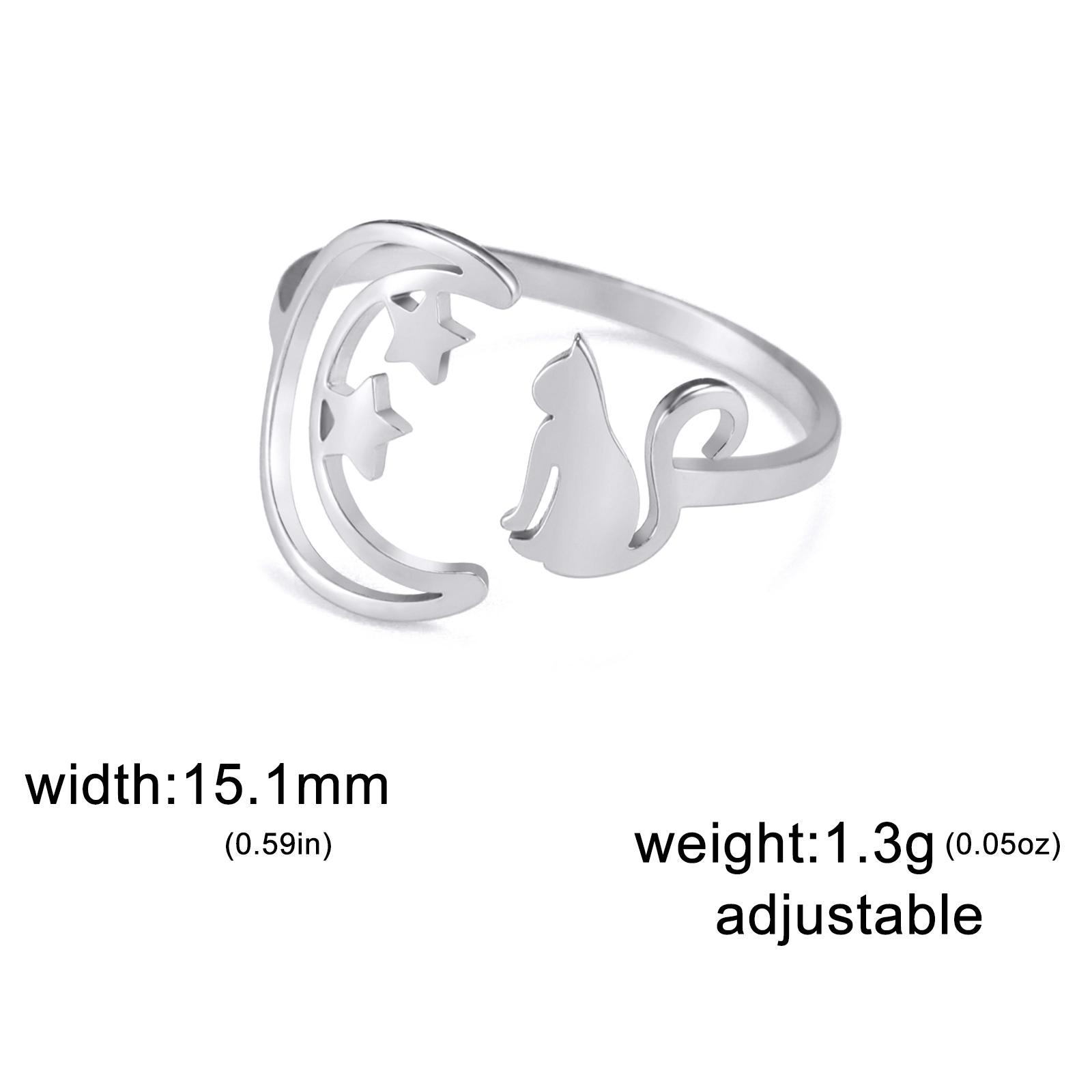 Teamer Crescent Moon Star Cat Rings for Women Adjustable Trendy Stainless Steel Cute Cat Open Rings Jewelry Gifts 2026 New In
Teamer Crescent Moon Star Cat Rings for Women Adjustable Trendy Stainless Steel Cute Cat Open Rings Jewelry Gifts 2026 New In