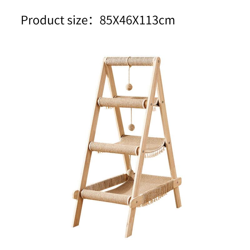 Pet Cat Climbing Frame Solid Wood Sword Rope Cat Scratchers Frame Bed Pet Products Toys Ladders Home Furniture Accessories
Pet Cat Climbing Frame Solid Wood Sword Rope Cat Scratchers Frame Bed Pet Products Toys Ladders Home Furniture Accessories