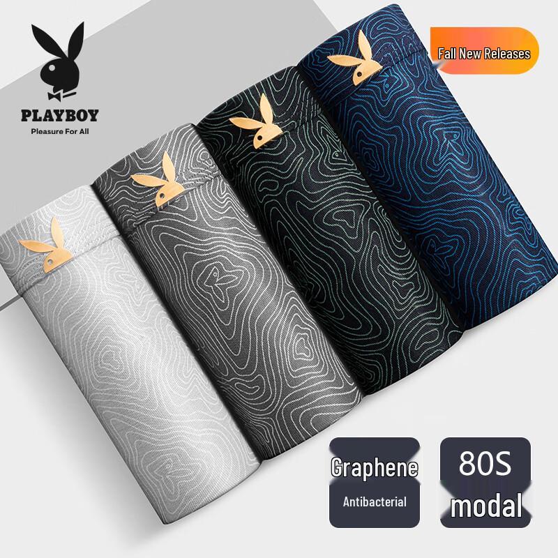 Playboy Men s Ice Silk Graphene Antibacterial Boxer Briefs 4-Pack 2XL (Suggested Weight 130-160 jin)
Playboy Men s Ice Silk Graphene Antibacterial Boxer Briefs 4-Pack 2XL (Suggested Weight 130-160 jin)