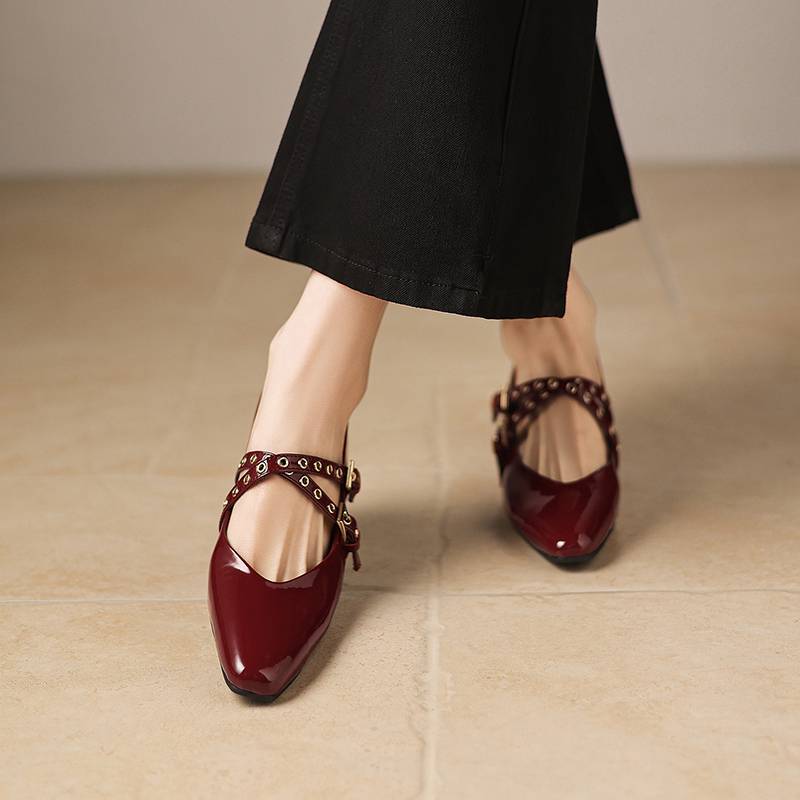 Krazing Pot Genuine Leather Square Toe Low Heels Summer Shoes Big Size 42 Buckle Straps Women Shallow Pumps 42 винний
Krazing Pot Genuine Leather Square Toe Low Heels Summer Shoes Big Size 42 Buckle Straps Women Shallow Pumps 42 винний