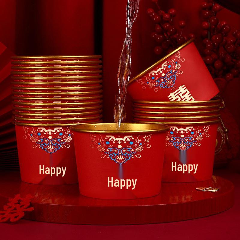 2026 New Year s Eve Gold Leaf Wedding Paper Cups Set for Tea Ceremony and Toasting
2026 New Year s Eve Gold Leaf Wedding Paper Cups Set for Tea Ceremony and Toasting