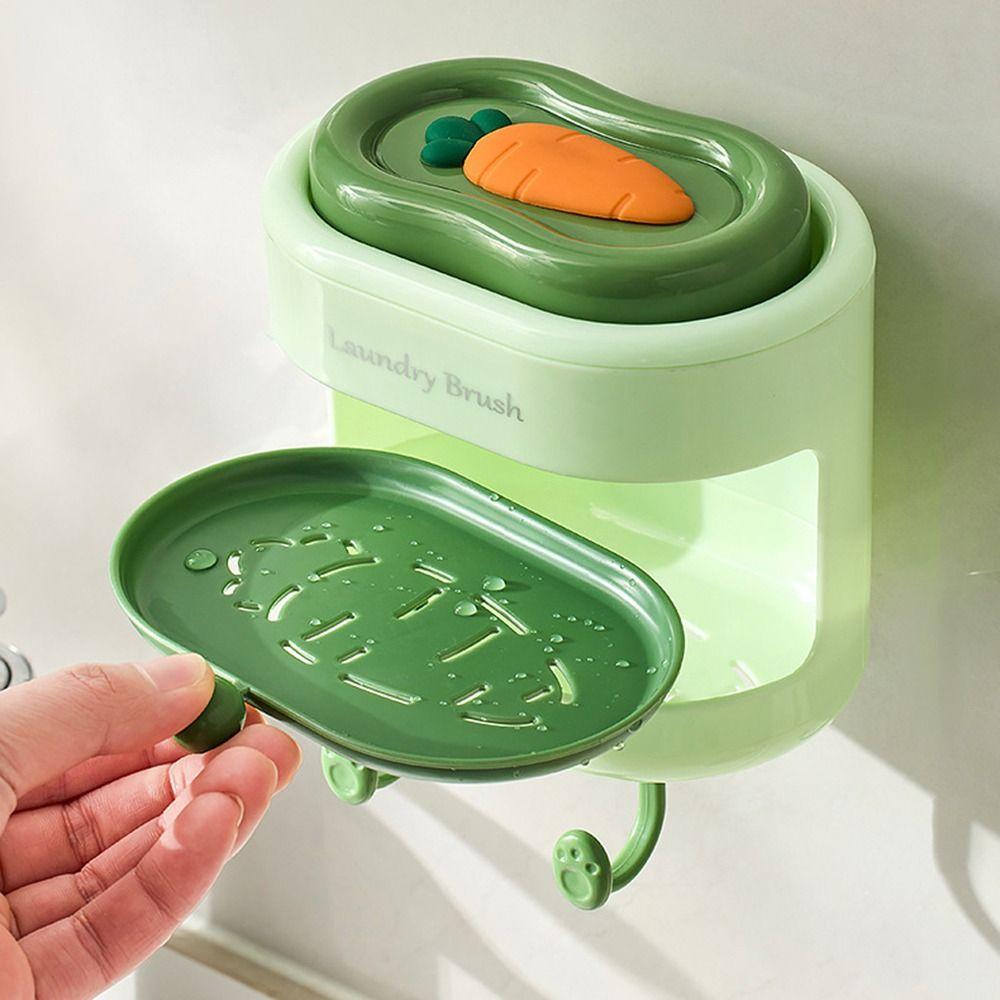 Wall Mount Soap Box with Soft Brush Carrot Double-sided Cleansing Brushes Balcony зелений
Wall Mount Soap Box with Soft Brush Carrot Double-sided Cleansing Brushes Balcony зелений