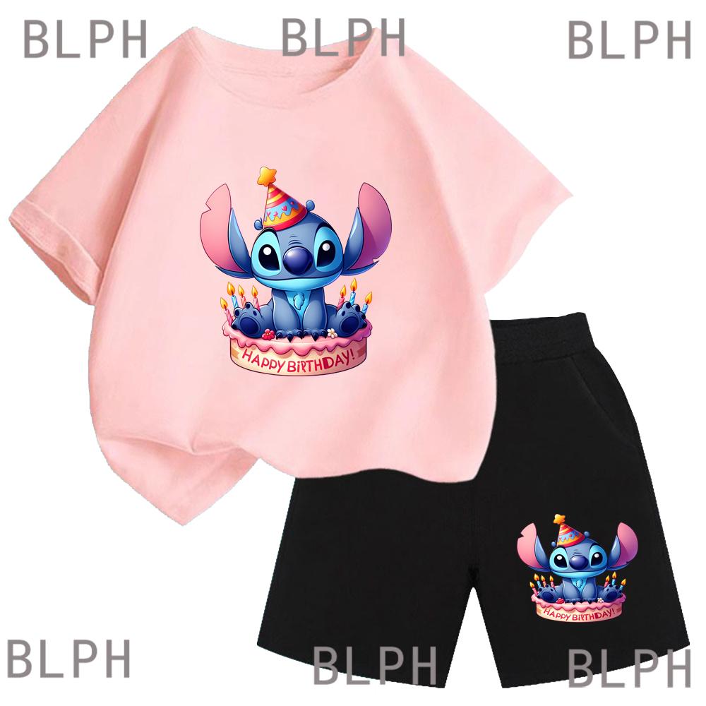 Набор детских футболок с совместным брендом Stitch Disney, летний, с коротким рукавом, повседневный спортивный костюм для мальчиков и девочек 100
Набор детских футболок с совместным брендом Stitch Disney, летний, с коротким рукавом, повседневный спортивный костюм для мальчиков и девочек 100