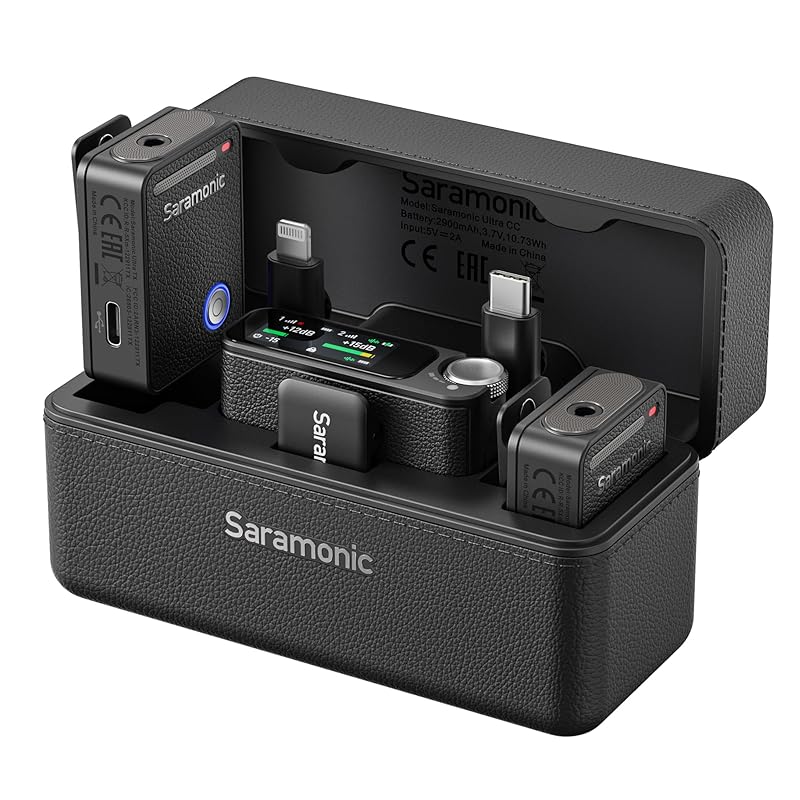Бездротовий мікрофон Saramonic Ultra 03 із радіоприймачем Ravelli чорного кольору для iPhone/Android/дзеркальних камер із штифтовим мікрофоном, затискачем, миттєве підключення, Plug and play
Бездротовий мікрофон Saramonic Ultra 03 із радіоприймачем Ravelli чорного кольору для iPhone/Android/дзеркальних камер із штифтовим мікрофоном, затискачем, миттєве підключення, Plug and play