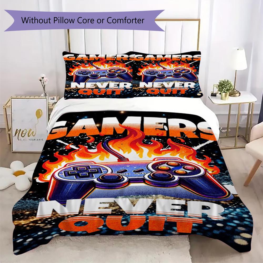 Funny Keep Out Game Controller Bed Linen, Black & Red Gaming Room Decor(1 * duvet cover + 2 * pillowcase, without core) 135x200cm
Funny Keep Out Game Controller Bed Linen, Black & Red Gaming Room Decor(1 * duvet cover + 2 * pillowcase, without core) 135x200cm