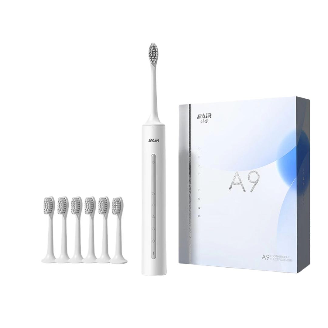 BAiR Electric Toothbrus, Sonic Rechargeable Vibrating Soft Bristles Smart Automatic Toothbrush, Cloud White (Deluxe Version with 6 Brush Heads), USB білий
BAiR Electric Toothbrus, Sonic Rechargeable Vibrating Soft Bristles Smart Automatic Toothbrush, Cloud White (Deluxe Version with 6 Brush Heads), USB білий