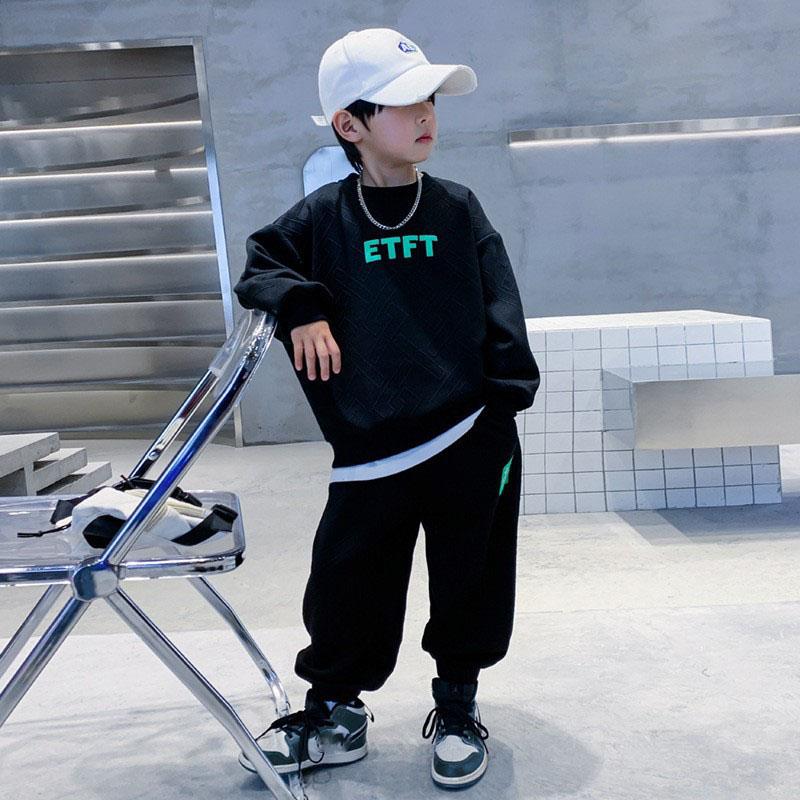 Костюм-свитшот для мальчиков Осень Весна Повседневные комплекты Подростковые тренды Топ Брюки 2 предмета Наряды Детская красивая модная одежда 140 чёрный
Костюм-свитшот для мальчиков Осень Весна Повседневные комплекты Подростковые тренды Топ Брюки 2 предмета Наряды Детская красивая модная одежда 140 чёрный