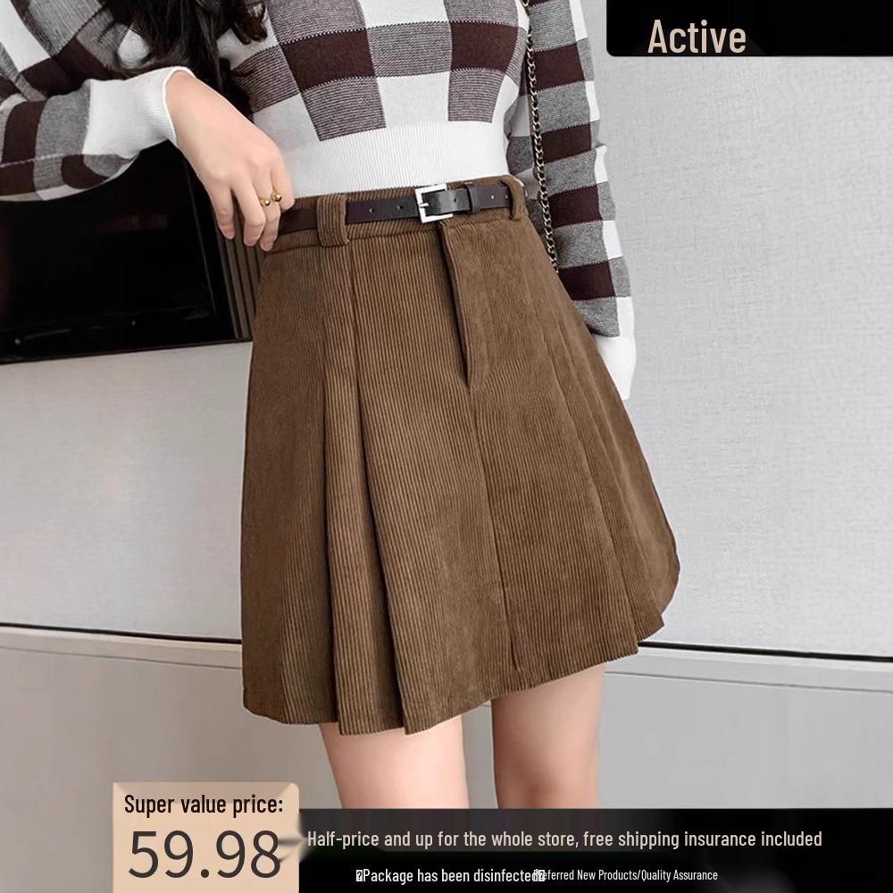 Women s A-Line Pleated Corduroy Wool Skirt with High Waist and Built-in Shorts for Autumn/Winter 2024. M
Women s A-Line Pleated Corduroy Wool Skirt with High Waist and Built-in Shorts for Autumn/Winter 2024. M