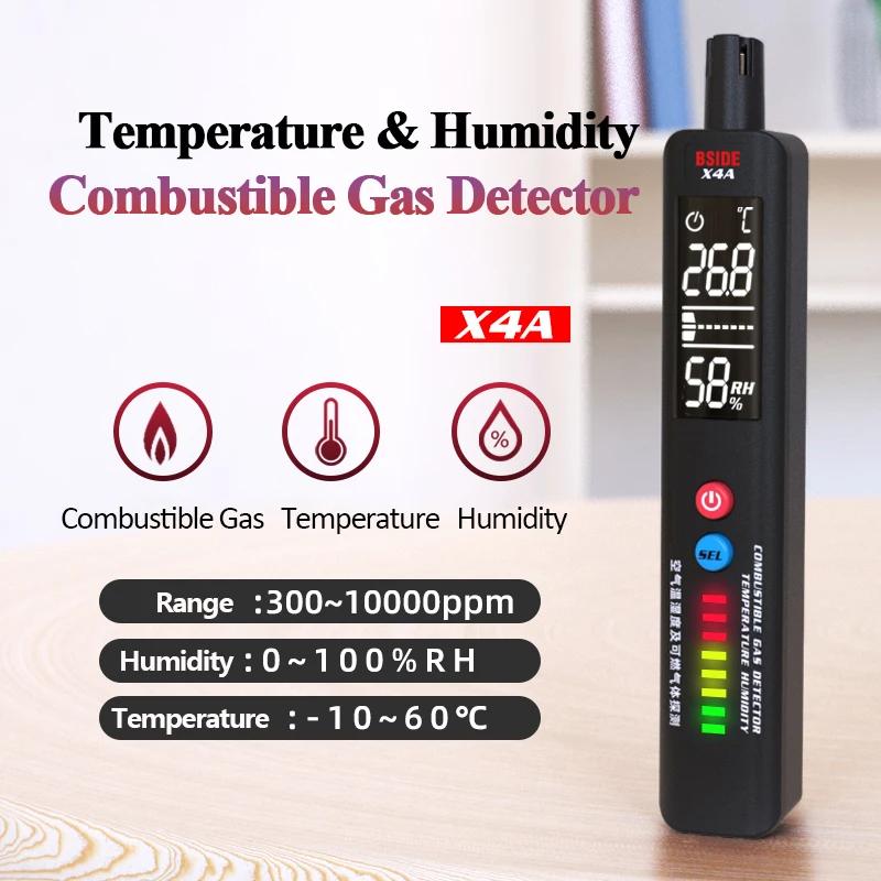 X4A Детектор горючих газов 300~10000ppm Звуковая и визуальная сигнализация Портативный детектор утечки газа с проверкой температуры и влажности
X4A Детектор горючих газов 300~10000ppm Звуковая и визуальная сигнализация Портативный детектор утечки газа с проверкой температуры и влажности