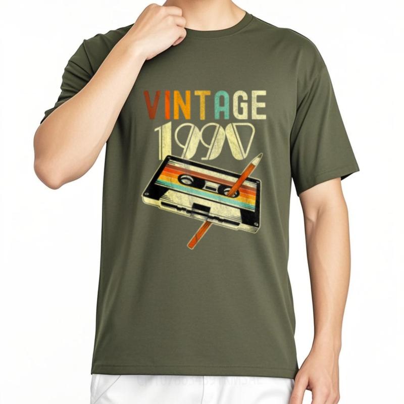 Short Sleeve Shirt Comfortable For him O Neck tshirt Cotton Vintage 1990 Cassette Tape Design Cool Men Teeshirt Breathable Tee 4XL
Short Sleeve Shirt Comfortable For him O Neck tshirt Cotton Vintage 1990 Cassette Tape Design Cool Men Teeshirt Breathable Tee 4XL