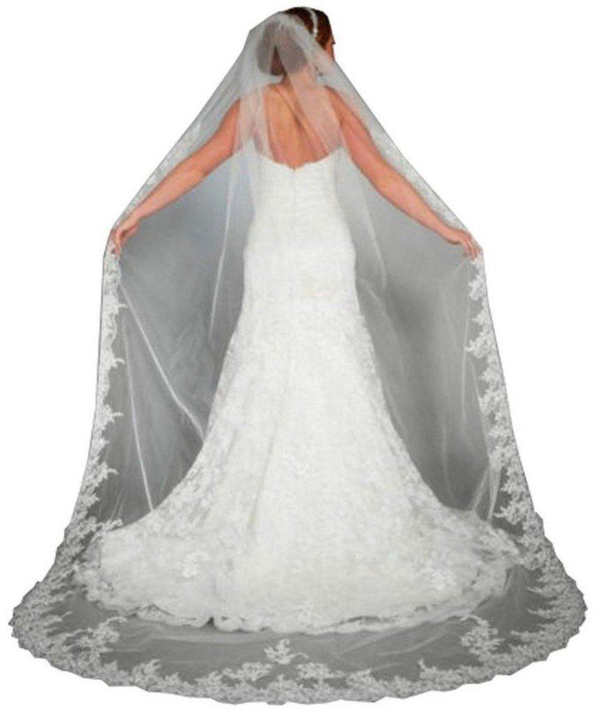 3-Meter Cathedral Lace Wedding Veil with Metal Comb 3m x 1.5m белый
3-Meter Cathedral Lace Wedding Veil with Metal Comb 3m x 1.5m белый