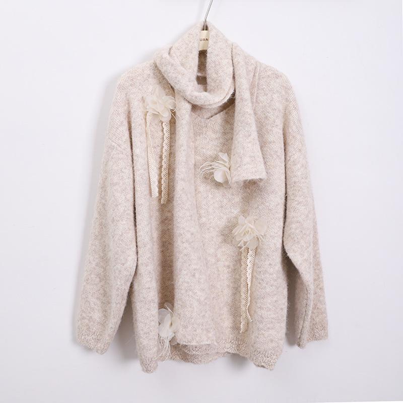 Женский свитер Feiyuan с глубоким V-образным вырезом, шарфом и 3D-цветочным мохером, осенне-зимний тренд знаменитостей One Size абрикосовый
Женский свитер Feiyuan с глубоким V-образным вырезом, шарфом и 3D-цветочным мохером, осенне-зимний тренд знаменитостей One Size абрикосовый