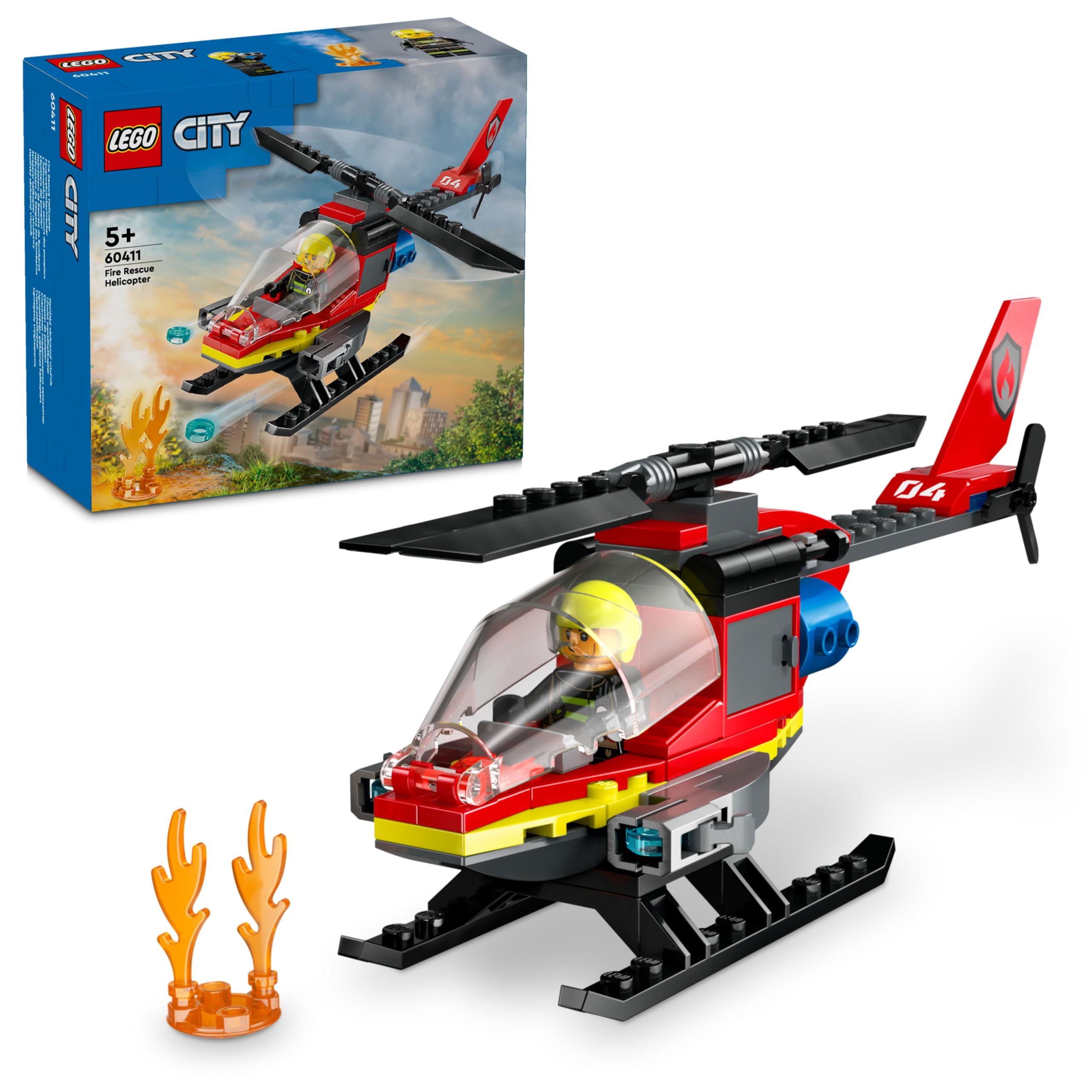 LEGO City Fire Rescue Helicopter Toy Playset 60411 Educational Building Block Vehicle Gift for Boys and Girls Aged 5 6 7 8
LEGO City Fire Rescue Helicopter Toy Playset 60411 Educational Building Block Vehicle Gift for Boys and Girls Aged 5 6 7 8
