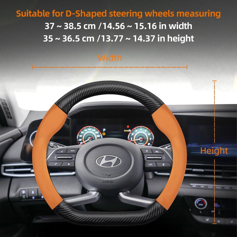 For Hyundai Carbon Fiber Texture Perforated Leather Steering Wheel Cover I30 Tucson Ix35 I20 Solaris Creta I10 Ioniq Getz Accent
For Hyundai Carbon Fiber Texture Perforated Leather Steering Wheel Cover I30 Tucson Ix35 I20 Solaris Creta I10 Ioniq Getz Accent