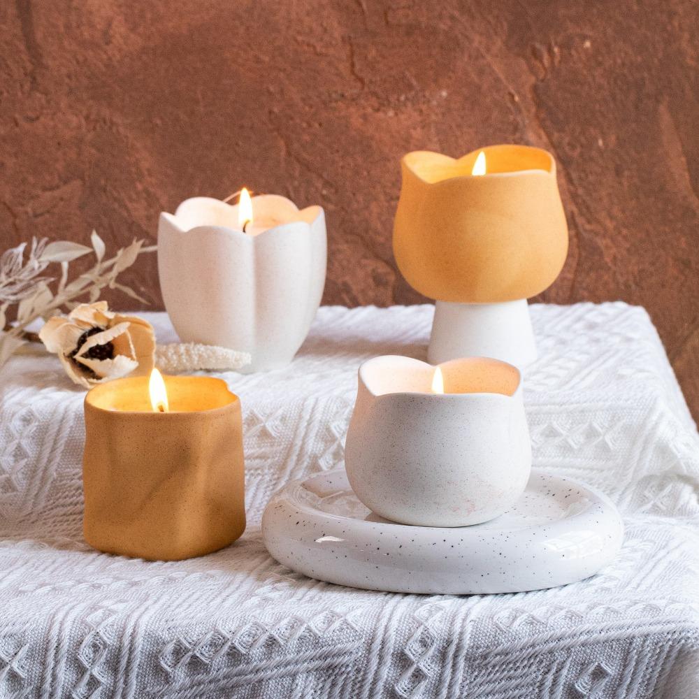 Ceramic Candlestick Cups Lovely Candlestick Creative Tulips Candle Holder Aromatherapy кавовий
Ceramic Candlestick Cups Lovely Candlestick Creative Tulips Candle Holder Aromatherapy кавовий