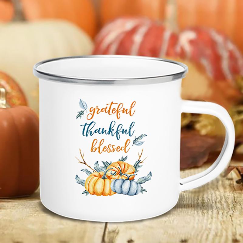 Thanksgiving Mug Campfire cup Fall Coffee Cup Cute Pumpkin Flowers maple leaf enamel mug Handle metal cup party gift for autumn
Thanksgiving Mug Campfire cup Fall Coffee Cup Cute Pumpkin Flowers maple leaf enamel mug Handle metal cup party gift for autumn