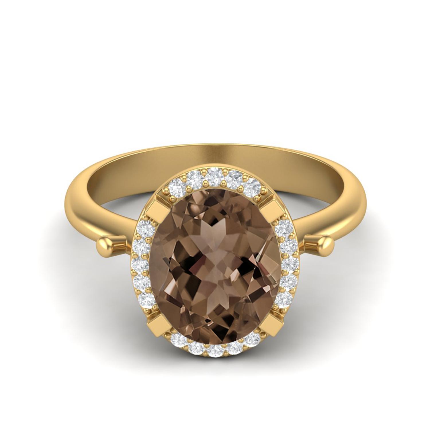 10X8mm Oval Shape Smoky Quartz Solitaire Accents 925 Sterling Silver Gold Vermeil Halo Women Engagement Ring 12 жёлтый
10X8mm Oval Shape Smoky Quartz Solitaire Accents 925 Sterling Silver Gold Vermeil Halo Women Engagement Ring 12 жёлтый